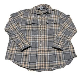 Old Navy Womens Plaid Boyfriend Button Down Shirt Size XS